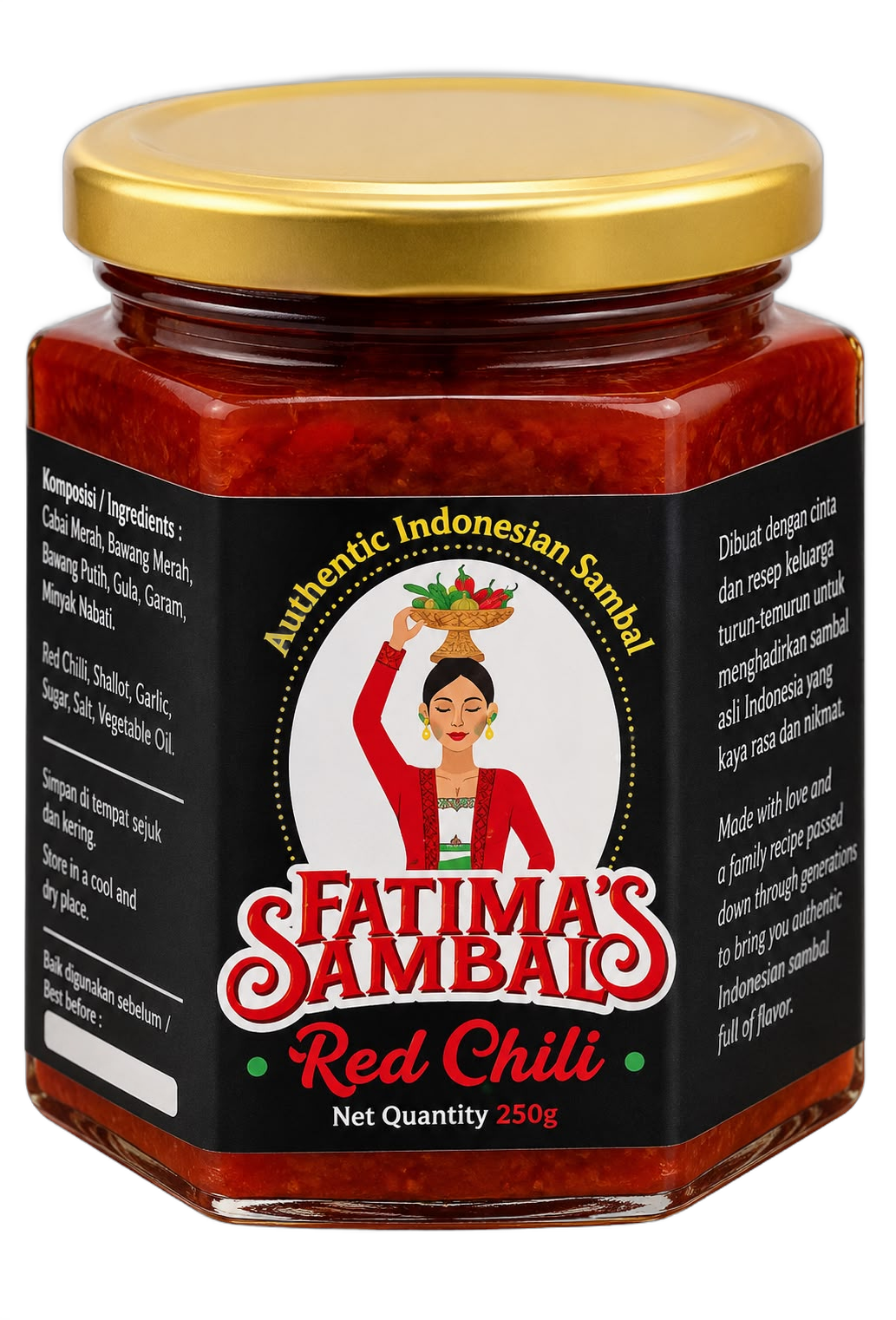 Fatima's Sambal Red Chili jar
